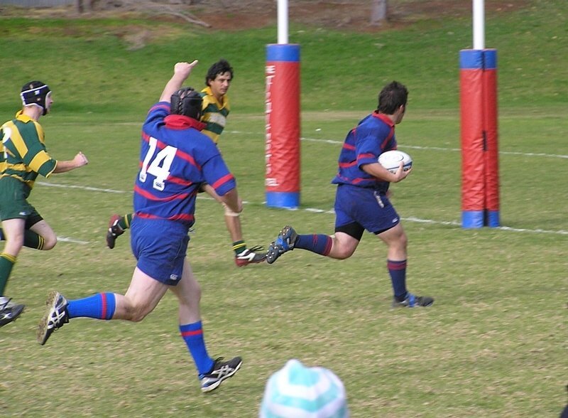 2nd XV v Woodville -  David King running to score